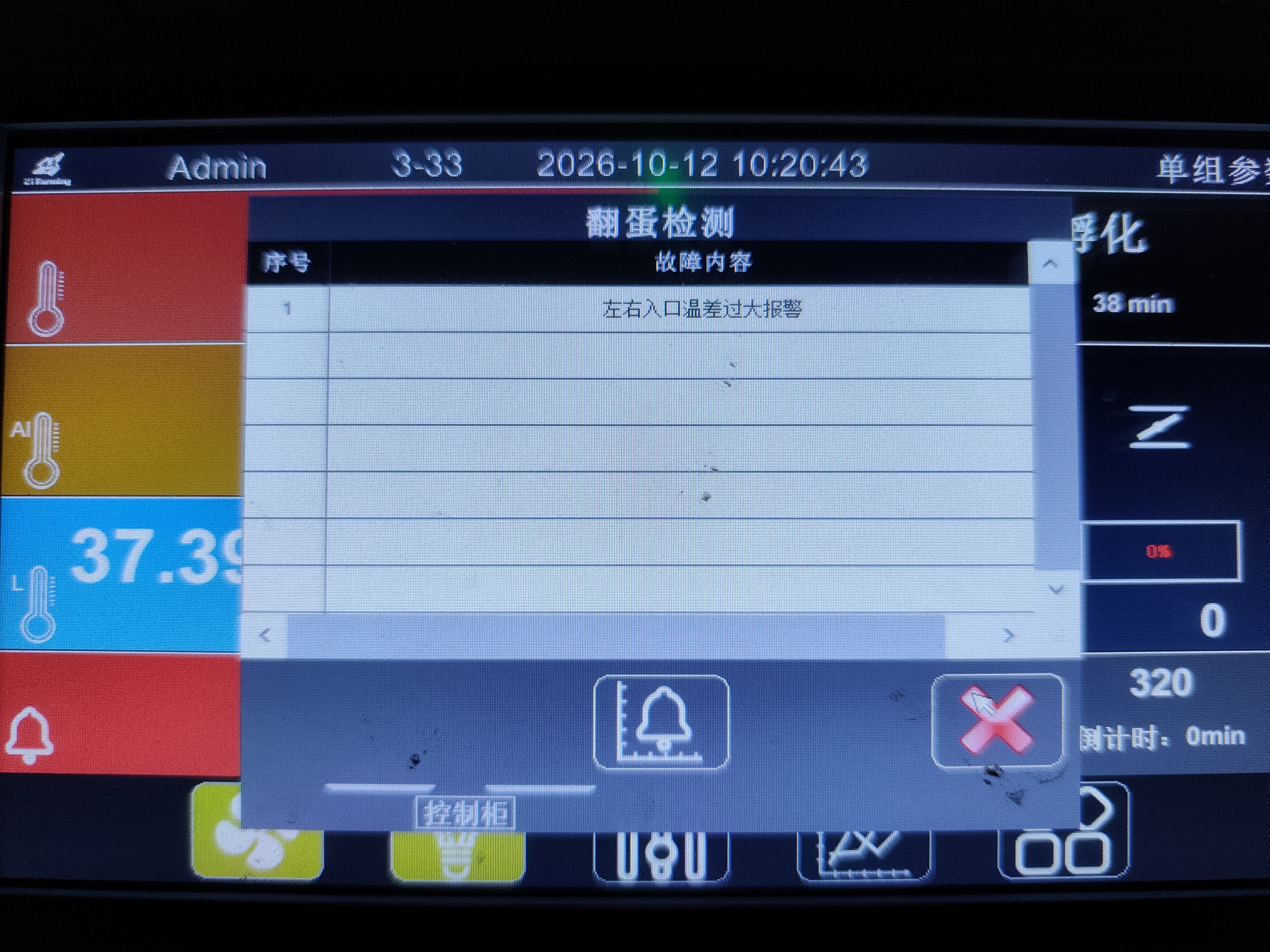警報履歴